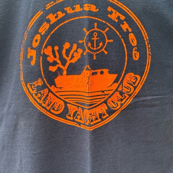 Joshua Tree Land Yacht Club T-Shirt – XL – Navy & Orange Retro Graphic Tee - Picture 3 of 7